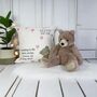 Personalised Childs Cushion With Teddy Bear, thumbnail 1 of 9