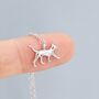 Cat Pendant Necklace In Sterling Silver, thumbnail 8 of 12