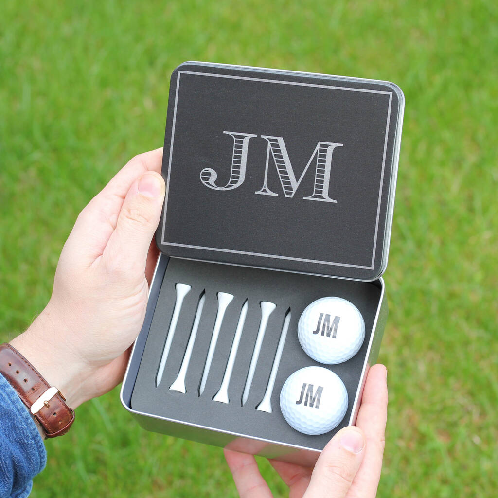 Personalised Initials Golf Balls And Tees Tin, 1 of 3