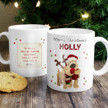 Personalised Boofle Christmas Reindeer Mug, 3 of 4