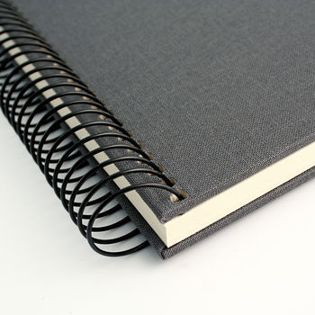 Personalised Typographic Spiral Bound Guest Book, 8 of 11