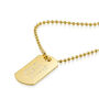 Army Dog Tag With Bead Chain 18 K Gold Plated Silver, thumbnail 2 of 5