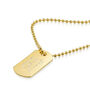 Army Dog Tag With Bead Chain 18 K Gold Plated Silver, thumbnail 2 of 6