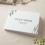 Watercolour Leaves Personalised Wedding Guest Book, thumbnail 1 of 3