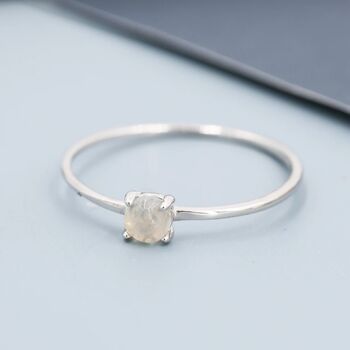 Milky Moonstone Ring In Sterling Silver, 2 of 11