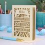 Personalised Papercut Retirement Card | Stars Design, thumbnail 5 of 6