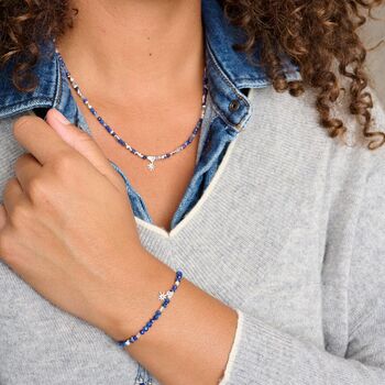 Yolanda Necklace And Una Bracelet Kyanite Set, 3 of 8