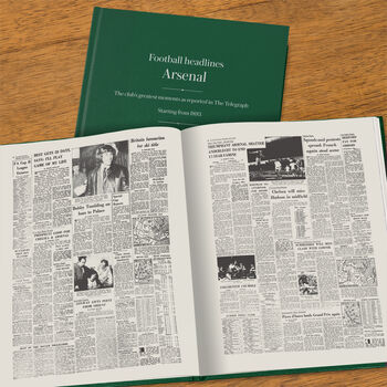 Arsenal Personalised Football Telegraph Book, 10 of 11