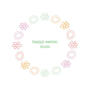 Easter Flowers Card With Personalised Option, 2 of 2