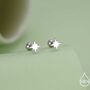 Sterling Silver Starburst Screw Back Earrings, thumbnail 1 of 11
