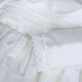 Unisex Long Sleeved Silk Christening Gown | Paris, thumbnail 9 of 12