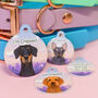 Dog ID Tag Illustrated Custom Misty Morning Forest, thumbnail 5 of 12