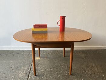 Mid Century Modern Extending Dining Table By Schrieber, 3 of 12