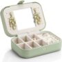 Small Light Green Travel Jewellery Organizer Box Case, thumbnail 8 of 9