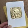 Handmade Gold Personalised Taurus Bull Birthday Card, thumbnail 4 of 4