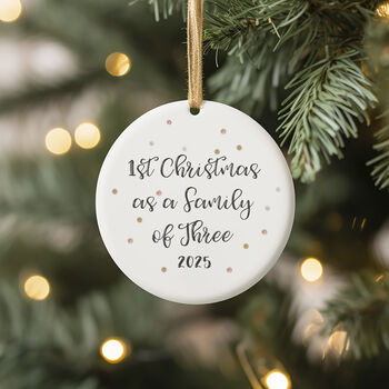 Personalised First Christmas As A Family Of Bauble, 2 of 6