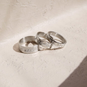 Personalised Affirmation Mantra Ring In Silver Or Gold, 3 of 10