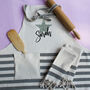 Personalised Cotton Apron, Tea Towels, Birthday Gift For Her, thumbnail 4 of 12