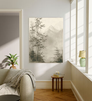 Japanese Mountain Landscape Art Print, 2 of 3