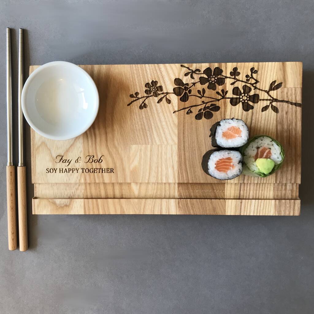 Personalised Sushi Making Kit, Engraved Sushi Kit