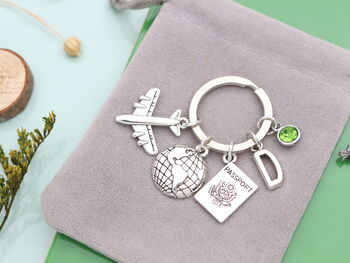 Personalised Travel Keyring Travel Bag Charm, 9 of 11