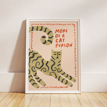 More Of A Cat Person Illustrated Cat Print, 9 of 10