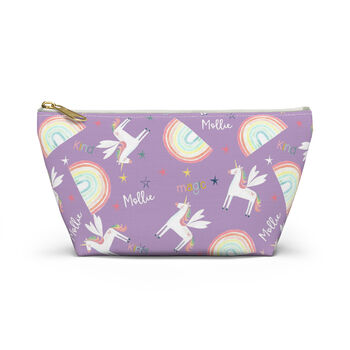Children's Personalised Unicorn Wash Or Accessory Bag, 9 of 10