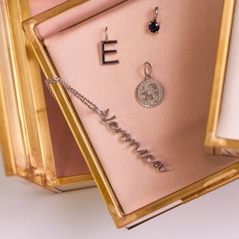 Solid Sterling Silver Personalised Name Pendant, 4 of 5