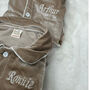 Personalised Embroidered Kids/ Baby Pyjamas In Velvet, thumbnail 3 of 7