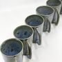 Handmade Ceramic Latte Cup Mug Blue Stoneware, thumbnail 10 of 10