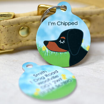 Dog ID Pet Tag Personalised Spring Daffodil, 2 of 12
