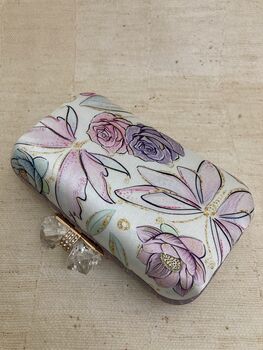 Multicoloured Handcrafted Clutch Bow Clasp Bag, 6 of 6