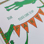 Crocodile Party Invitation And Thank You Notecards, thumbnail 4 of 6