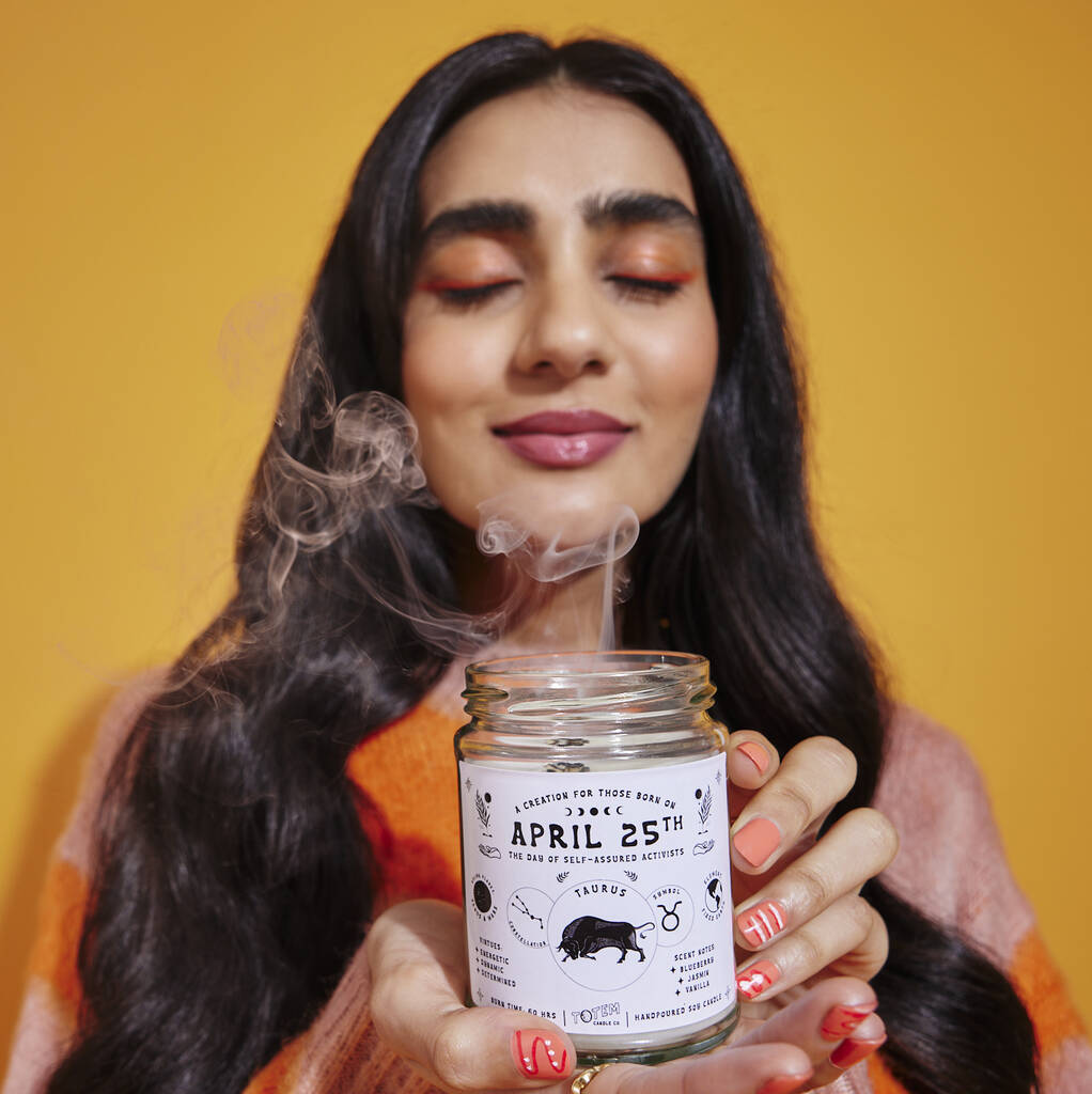 Taurus Birth Date Zodiac Gift Candle By Totem Candle Co