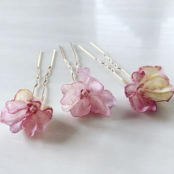 Lilac Flower Hair Pins, 3 of 4