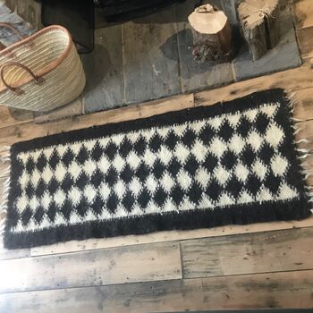 Victorian Tile Handmade Sheep Wool Rug L, 2 of 11