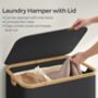 Laundry Basket Removable Mesh Liner Bamboo Handles, thumbnail 7 of 12
