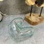 40cm Molten Glass Hanging Bowl On Teak Root Base, thumbnail 6 of 12