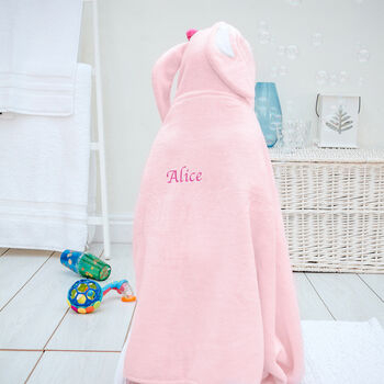 Personalised Bunny Children's Hooded Towel, 2 of 7