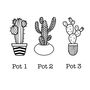 Cactus Plant New Home Gift Pewter Keyring, thumbnail 4 of 8