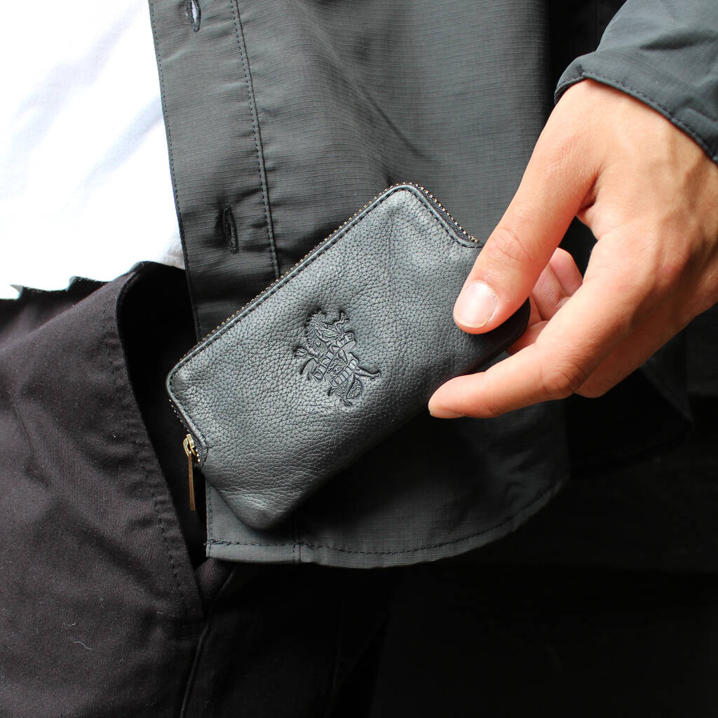 'Forbes' Men's Slim Card Holder Wallet In Black Leather, 1 of 6