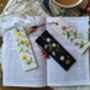 Linen Bookmark With Hand Embroidered Wild Daisy, thumbnail 6 of 11