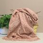 Winter Leopard Blanket Scarf In Pink, thumbnail 1 of 3