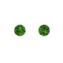 Mini Round Stud Earrings In Green Sparkle, thumbnail 3 of 4