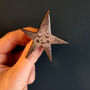 Sepia And Gold Star Brooch, thumbnail 1 of 2