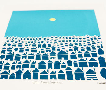 Little Town Houses Limited Edition Screen Print, 2 of 2