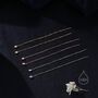 Small Moonstone Droplet Long Threader Earrings, thumbnail 5 of 9