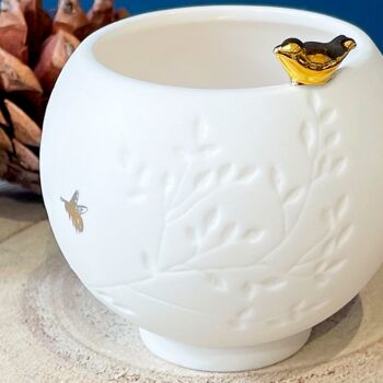 Gold Bird And Bee Tealight Holder, 3 of 6