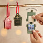 Personalised Leather Christmas Present Photo Bauble, thumbnail 1 of 3