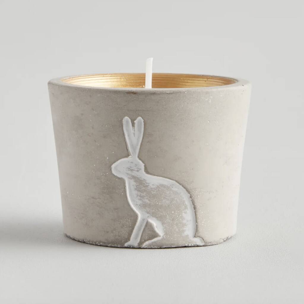 Winter Thyme Hare Pot Candle, 1 of 1